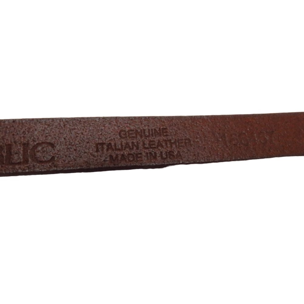 Wraparound Skinny Belt Made In USA From Italian Leather Vintage - Picture 7 of 9